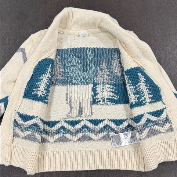 Adorable Baby Gap Shawl Style Cardigan W/ Yeti Design 18-24 Months Toddler - Picture 6 of 7